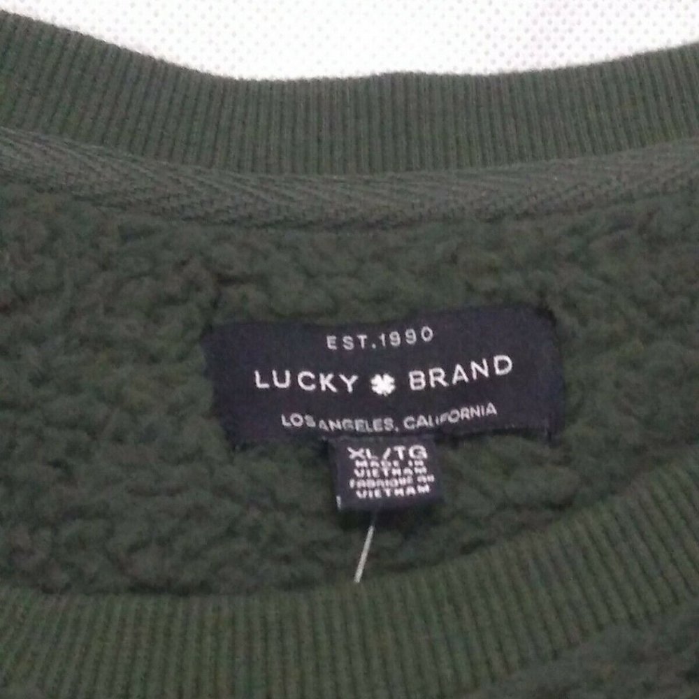 Lucky Brand Sweatshirt XL All Cotton Sherpa - Picture 11 of 13